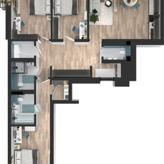 Квартира 103,5 м², 3-комнатная - изображение 4