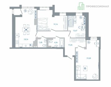 Квартира 116,4 м², 3-комнатная - изображение 1