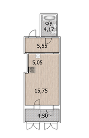 Квартира 32,7 м², студия - изображение 1