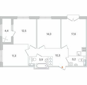 71,6 м², 3-комнатная квартира 11 501 000 ₽ - изображение 123