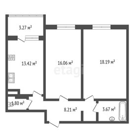 Квартира 64 м², 2-комнатная - изображение 1