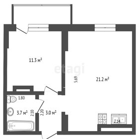 Квартира 39,7 м², 1-комнатная - изображение 1