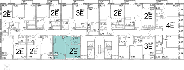 42,5 м², 1-комнатная квартира 7 017 155 ₽ - изображение 26
