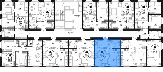 Квартира 41 м², 2-комнатная - изображение 2