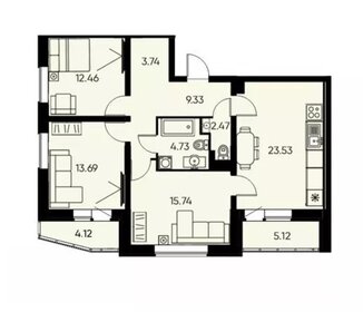 Квартира 85,3 м², 3-комнатная - изображение 1