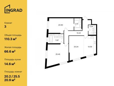 118,7 м², 3-комнатная квартира 44 292 640 ₽ - изображение 29