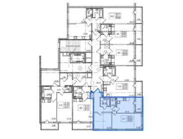 56 м², 2-комнатная квартира 11 500 000 ₽ - изображение 49