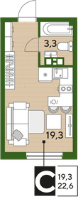 22,6 м², квартира-студия 4 248 800 ₽ - изображение 2