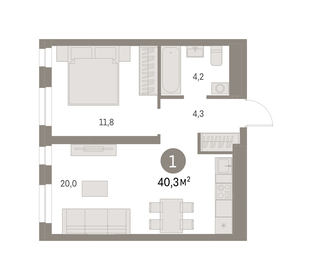 45 м², 2-комнатная квартира 7 300 000 ₽ - изображение 108