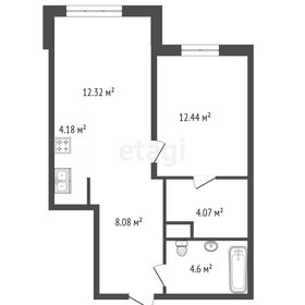 Квартира 45,7 м², 1-комнатная - изображение 3