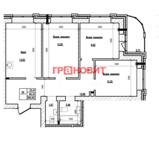 66,3 м², 3-комнатная квартира 8 400 000 ₽ - изображение 1