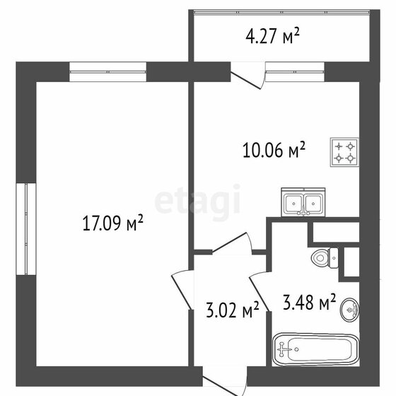 37,9 м², 1-комнатная квартира 10 300 000 ₽ - изображение 1