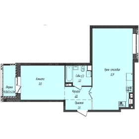 53,3 м², 1-комнатная квартира 16 523 000 ₽ - изображение 32