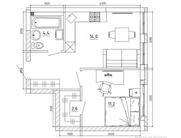 Квартира 39,1 м², студия - изображение 1