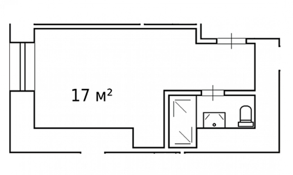 17 м², апартаменты-студия 5 763 611 ₽ - изображение 1