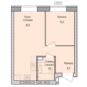 40 м², 1-комнатная квартира 3 695 000 ₽ - изображение 23