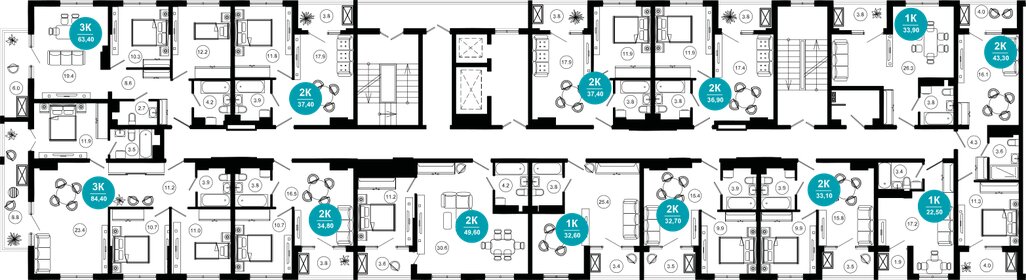 32 м², 1-комнатная квартира 4 700 000 ₽ - изображение 106