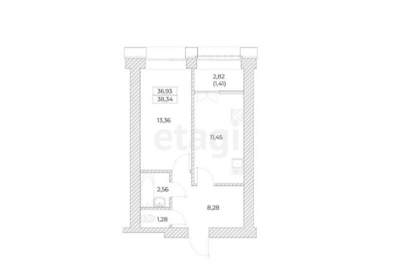 38,3 м², 1-комнатная квартира 8 400 000 ₽ - изображение 18