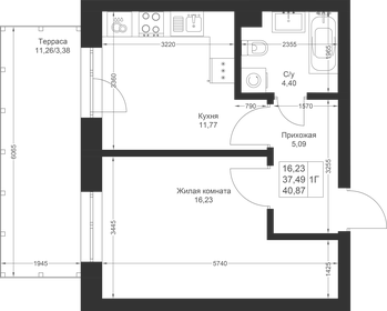 40,6 м², 1-комнатная квартира 6 734 620 ₽ - изображение 95