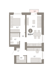 17,7 м², квартира-студия 7 500 000 ₽ - изображение 103