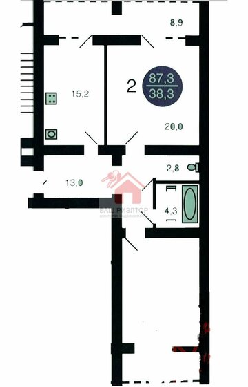 86,2 м², 2-комнатная квартира 11 000 000 ₽ - изображение 1