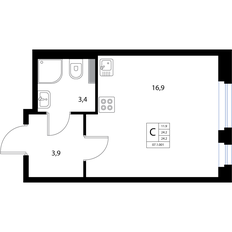 Квартира 24,2 м², студия - изображение 2