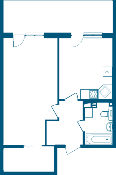 65,4 м², 1-комнатные апартаменты 21 231 932 ₽ - изображение 1