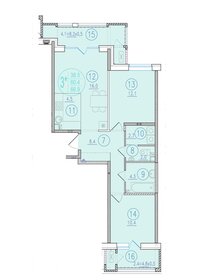 Квартира 66,9 м², 3-комнатная - изображение 1