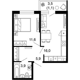 45 м², 1-комнатная квартира 12 600 000 ₽ - изображение 90