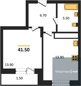 41 м², 1-комнатная квартира 6 250 000 ₽ - изображение 44