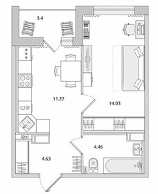 59,5 м², 2-комнатная квартира 5 176 500 ₽ - изображение 26