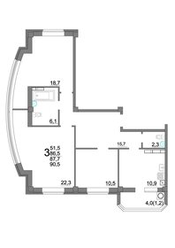 102 м², 3-комнатная квартира 8 200 000 ₽ - изображение 64