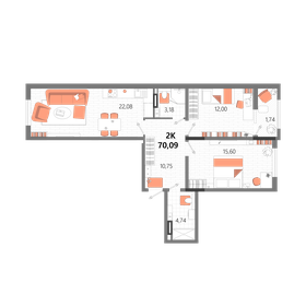 80 м², 4-комнатная квартира 9 790 000 ₽ - изображение 72