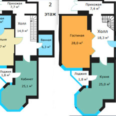 Квартира 169,6 м², 3-комнатная - изображение 2