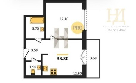 35,9 м², 1-комнатная квартира 5 150 000 ₽ - изображение 19