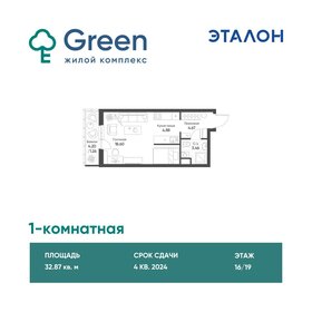 Квартира 32,9 м², 1-комнатная - изображение 1