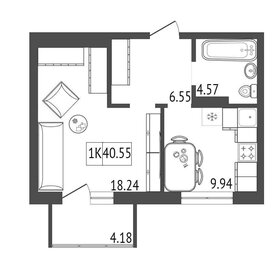 36,5 м², 1-комнатная квартира 3 300 000 ₽ - изображение 57