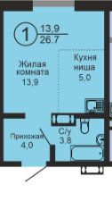 40 м², 1-комнатная квартира 3 150 000 ₽ - изображение 36