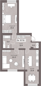 80,4 м², 2-комнатная квартира 5 826 100 ₽ - изображение 14