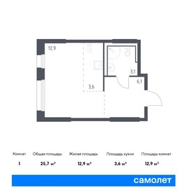 Квартира 25,7 м², студия - изображение 1