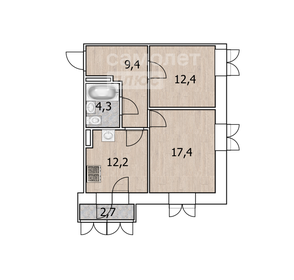 54,3 м², 2-комнатная квартира 6 790 000 ₽ - изображение 20