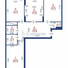 Квартира 107,8 м², 3-комнатная - изображение 4