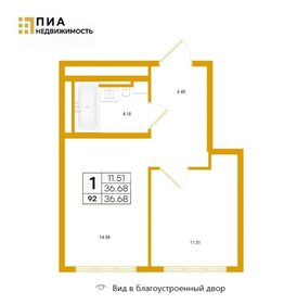 Квартира 36,7 м², 1-комнатная - изображение 1