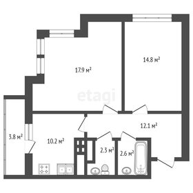 59,1 м², 2-комнатная квартира 10 800 000 ₽ - изображение 13