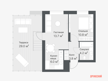 38,2 м², 1-комнатная квартира 8 010 000 ₽ - изображение 16