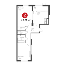 67,1 м², 2-комнатная квартира 13 466 887 ₽ - изображение 11