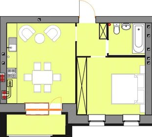 Квартира 45,4 м², 1-комнатная - изображение 1