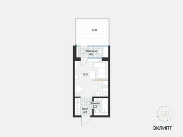 25,2 м², квартира-студия 4 600 000 ₽ - изображение 15