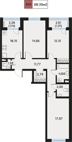 Квартира 80,3 м², 2-комнатная - изображение 1