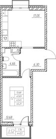 Квартира 45,2 м², 1-комнатная - изображение 1